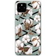 Прозрачный чехол BoxFace Google Pixel 5A Cotton flowers