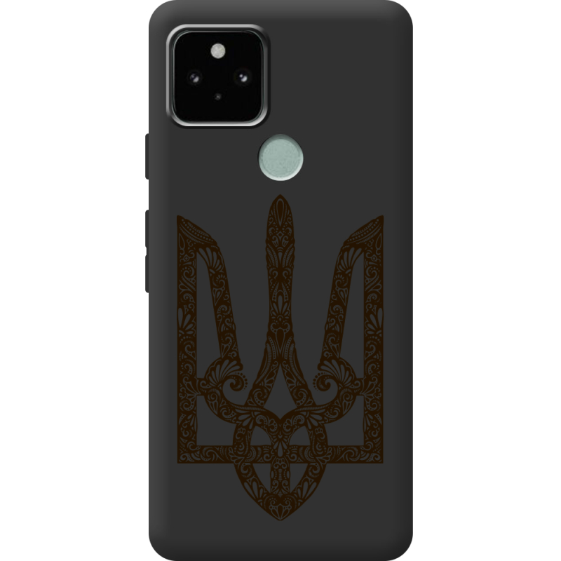 Черный чехол BoxFace Google Pixel 5A Ukrainian Trident