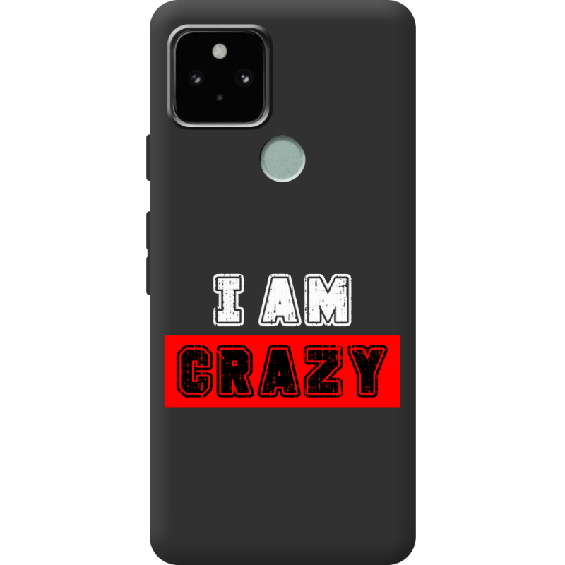 Черный чехол BoxFace Google Pixel 5A I'm Crazy