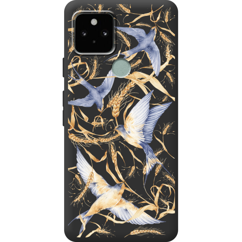 Черный чехол BoxFace Google Pixel 5A Ластівки