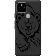 Черный чехол BoxFace Google Pixel 5A Grizzly Bear