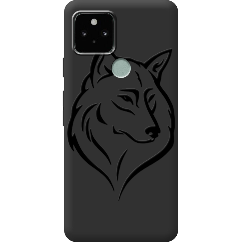 Черный чехол BoxFace Google Pixel 5A Wolf