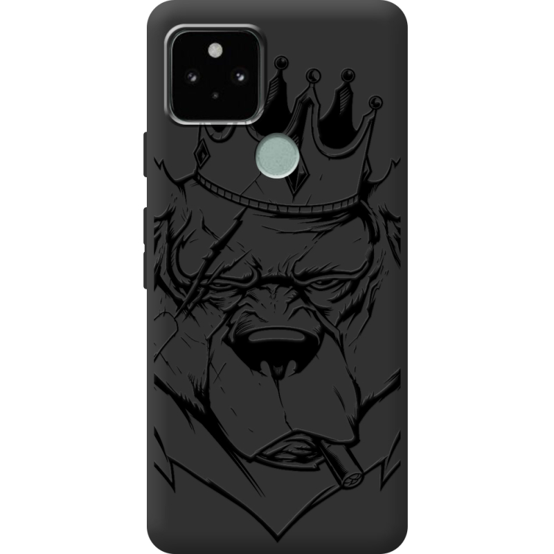 Черный чехол BoxFace Google Pixel 5A Bear King