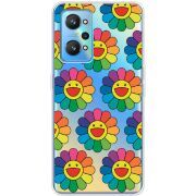 Прозрачный чехол BoxFace Realme GT2 Hippie Flowers