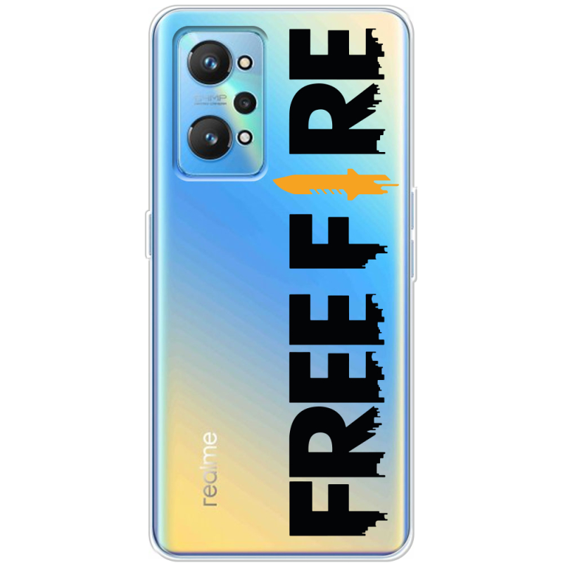 Прозрачный чехол BoxFace Realme GT2 Free Fire Black Logo