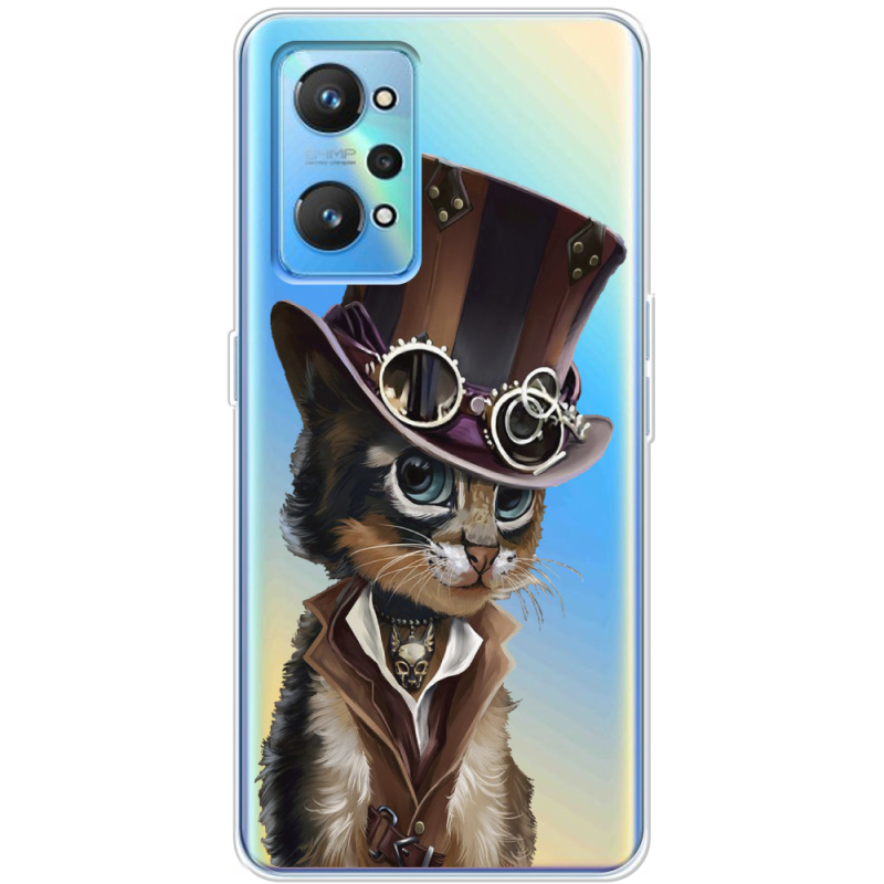 Прозрачный чехол BoxFace Realme GT2 Steampunk Cat