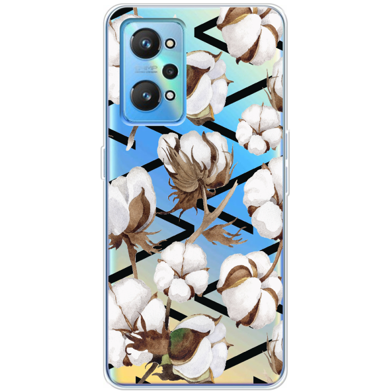 Прозрачный чехол BoxFace Realme GT2 Cotton flowers