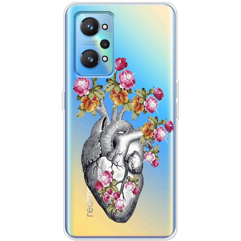 Чехол со стразами Realme GT2 Heart