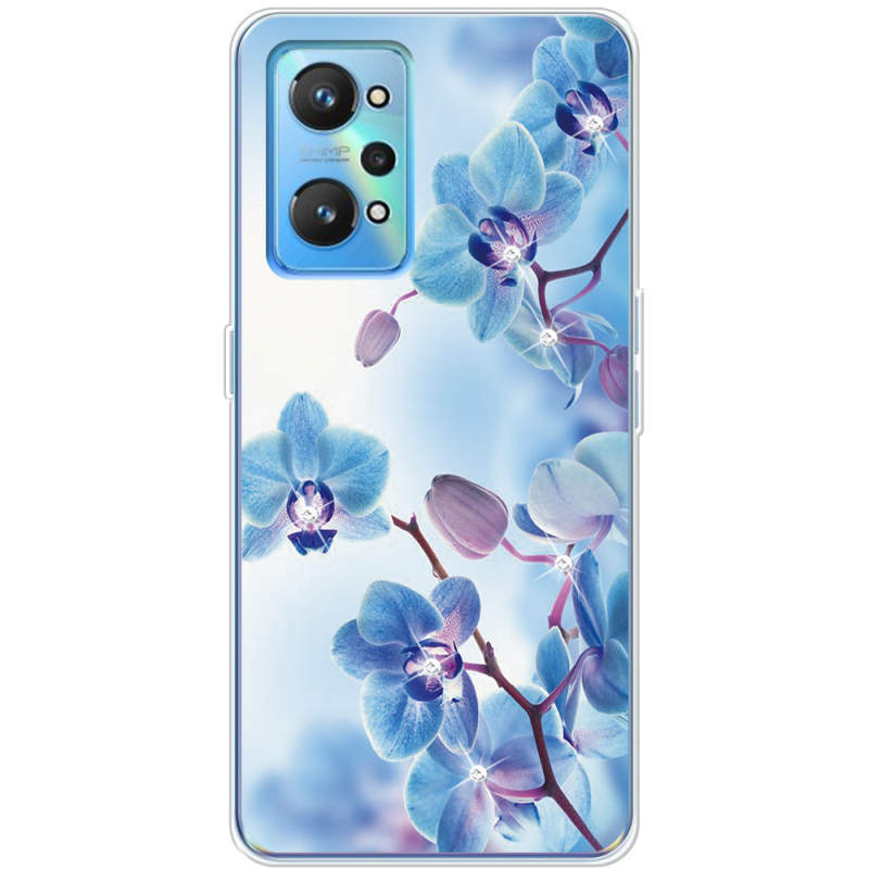 Чехол со стразами Realme GT2 Orchids