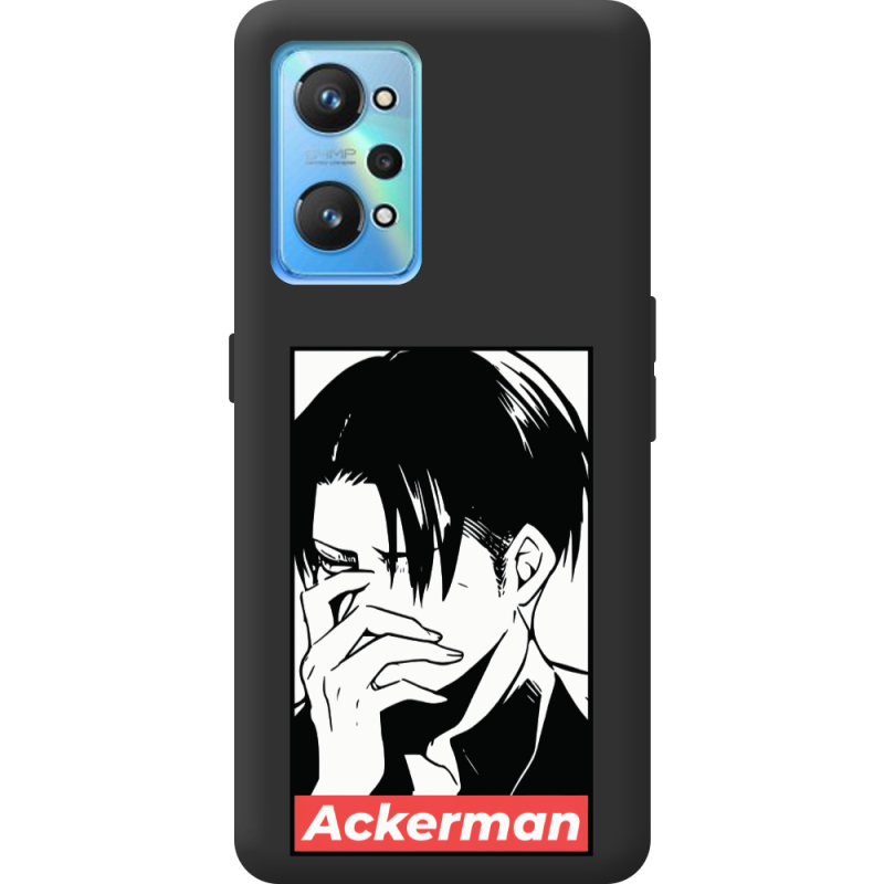 Черный чехол BoxFace Realme GT2 Attack On Titan - Ackerman