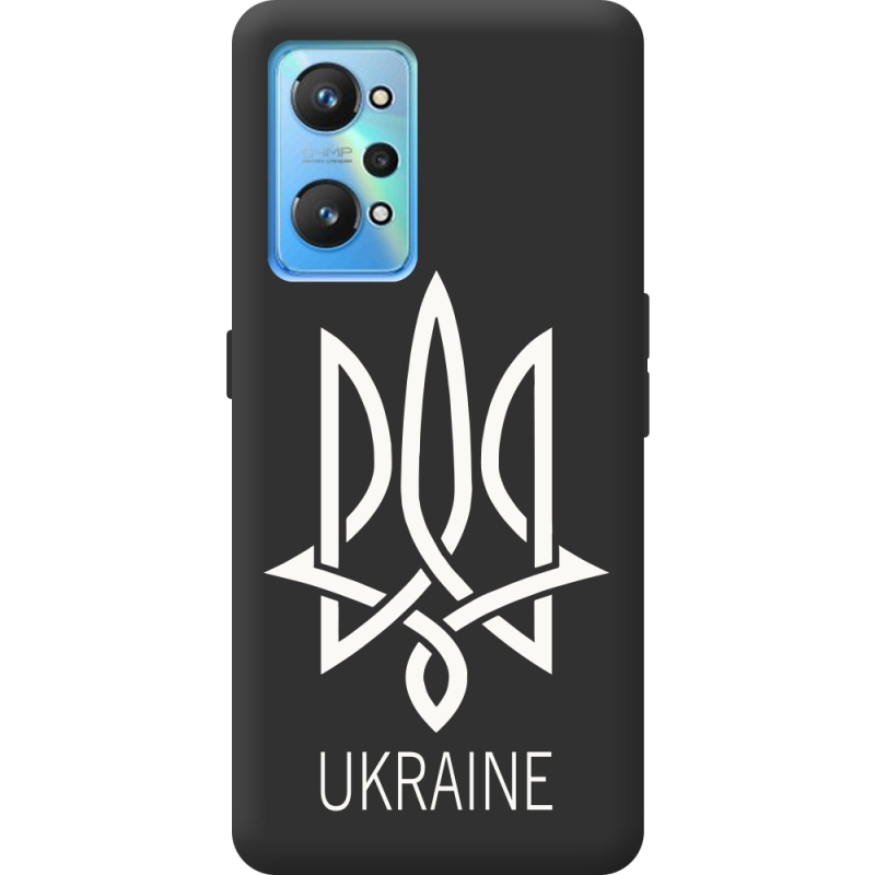 Черный чехол BoxFace Realme GT2 Тризуб монограмма ukraine