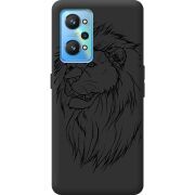 Черный чехол BoxFace Realme GT2 Lion