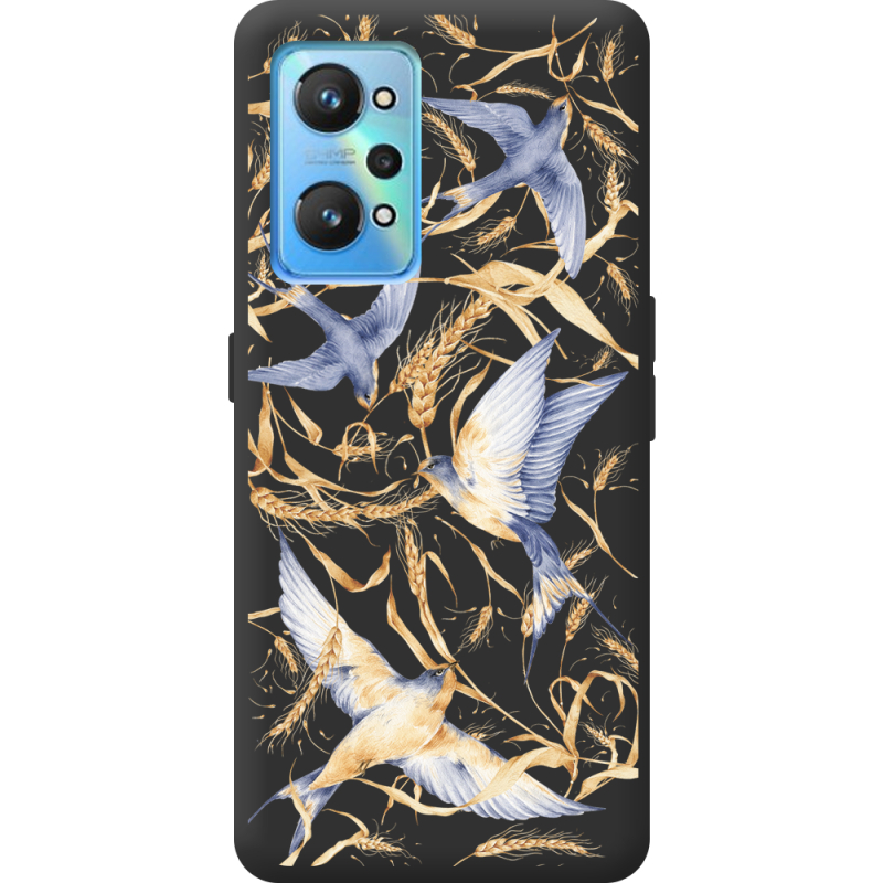 Черный чехол BoxFace Realme GT Neo 2 Ластівки