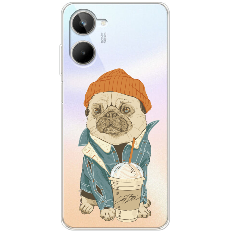 Прозрачный чехол BoxFace Realme 10 4G Dog Coffeeman