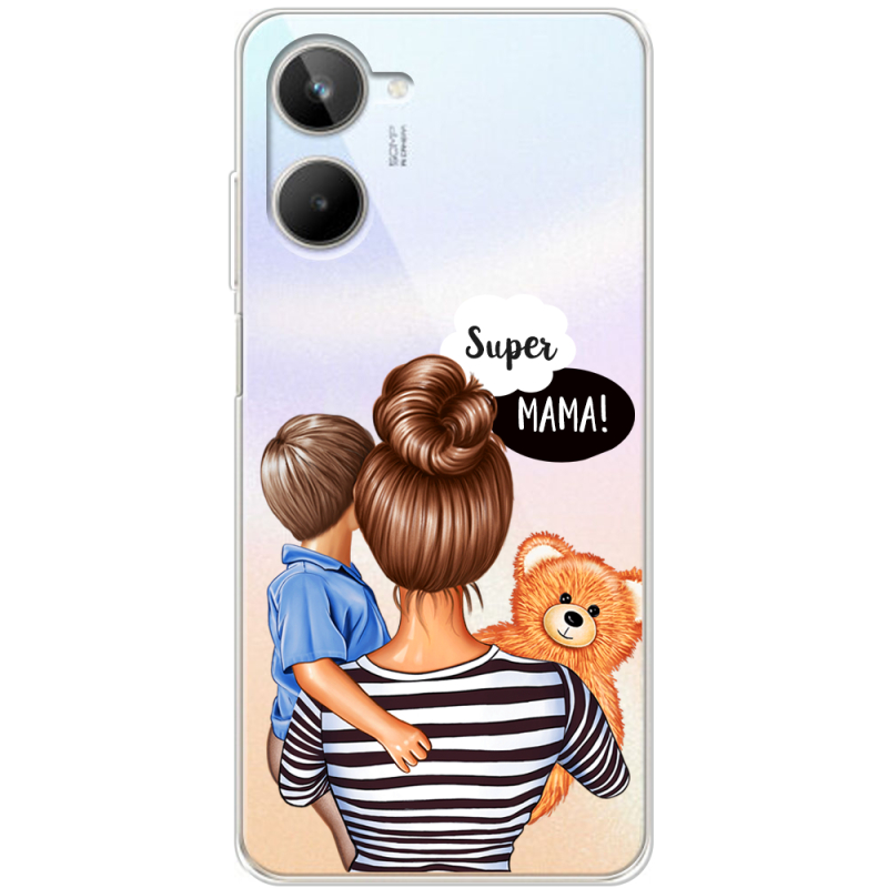 Прозрачный чехол BoxFace Realme 10 4G Super Mama and Son