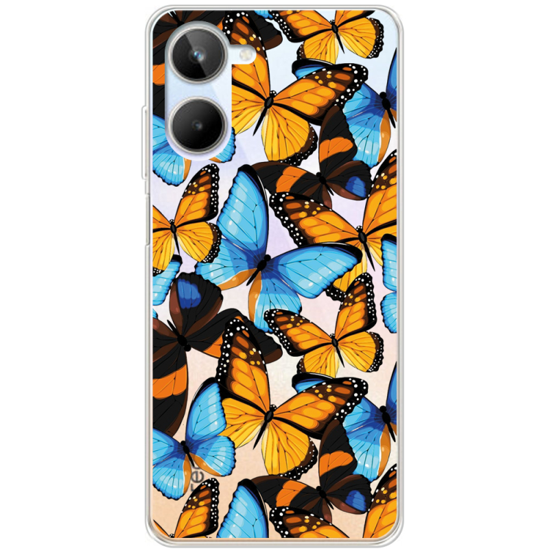 Прозрачный чехол BoxFace Realme 10 4G Butterfly Morpho