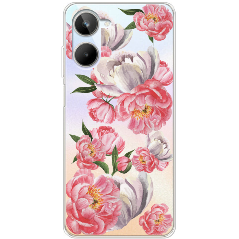 Прозрачный чехол BoxFace Realme 10 4G Peony Watercolor Style