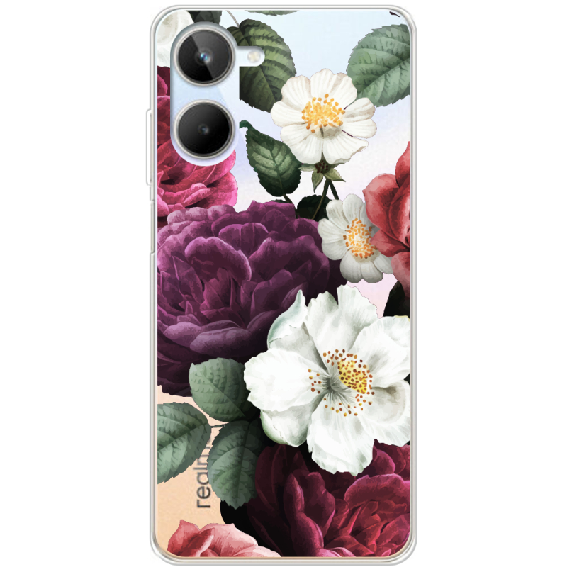 Прозрачный чехол BoxFace Realme 10 4G Floral Dark Dreams