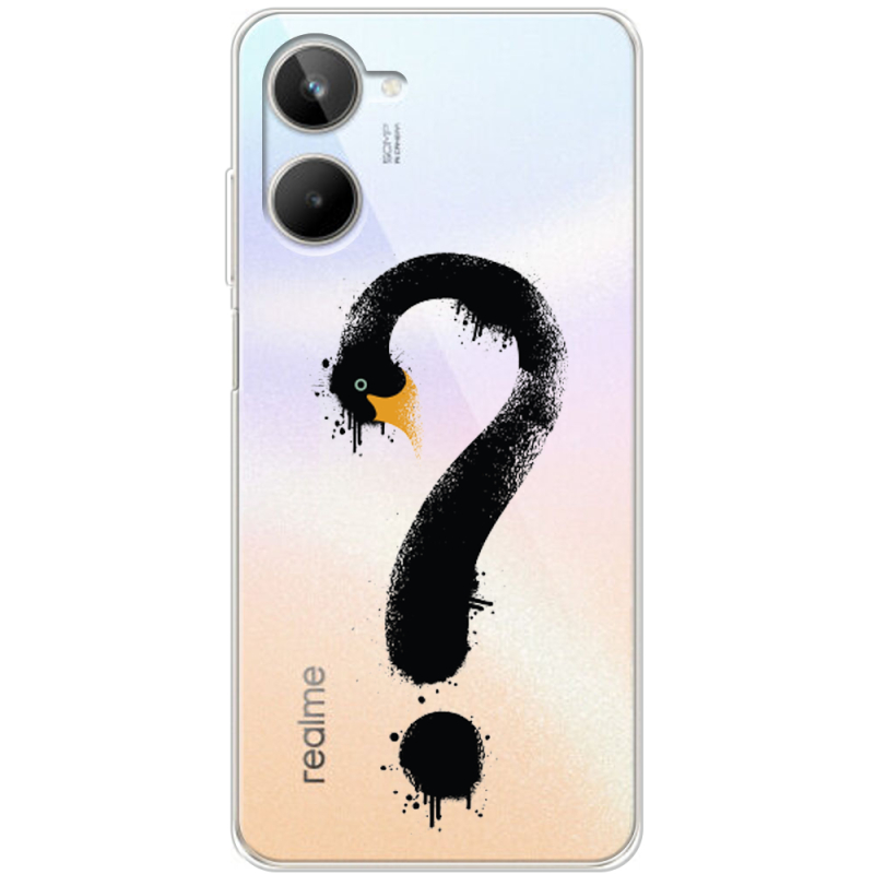 Прозрачный чехол BoxFace Realme 10 4G Swan question