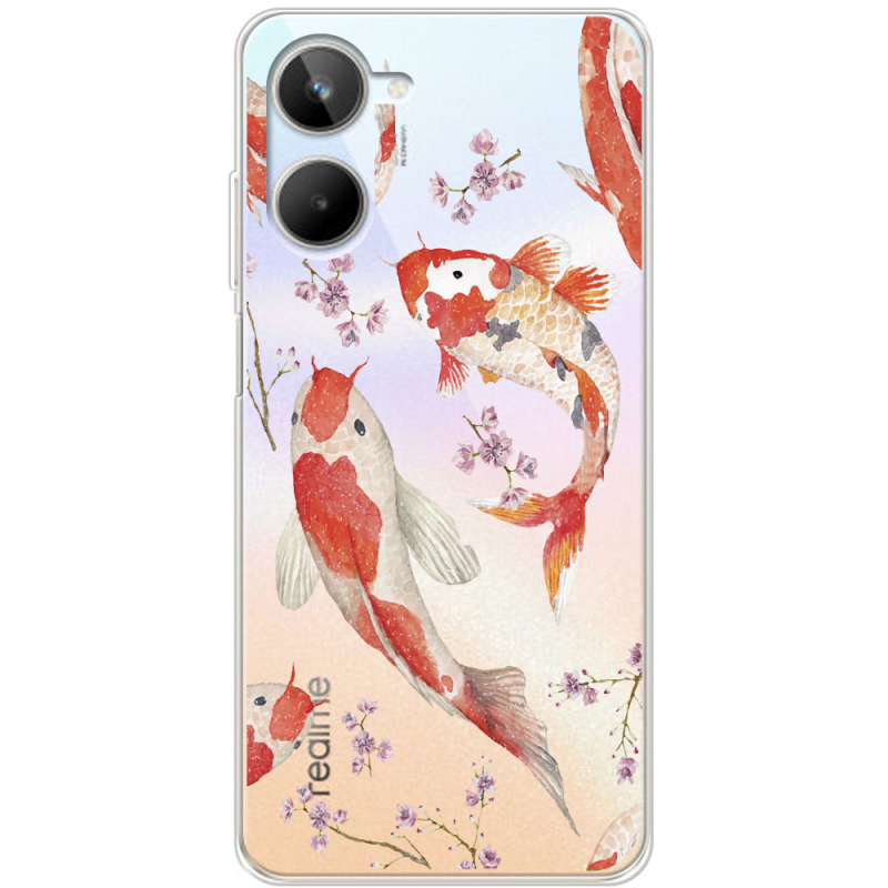 Прозрачный чехол BoxFace Realme 10 4G Japanese Koi Fish