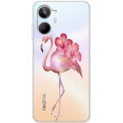 Прозрачный чехол BoxFace Realme 10 4G Floral Flamingo