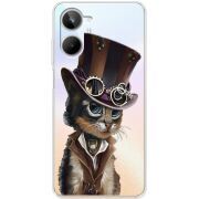 Прозрачный чехол BoxFace Realme 10 4G Steampunk Cat