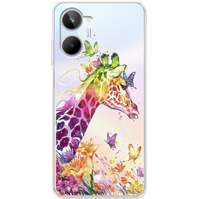 Прозрачный чехол BoxFace Realme 10 4G Colorful Giraffe