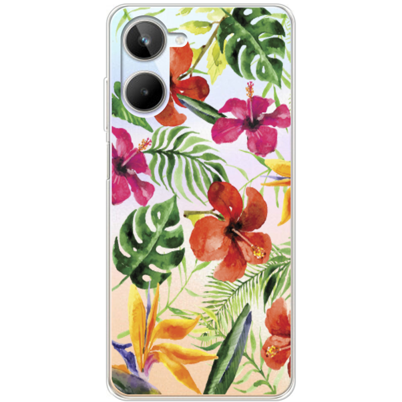 Прозрачный чехол BoxFace Realme 10 4G Tropical Flowers