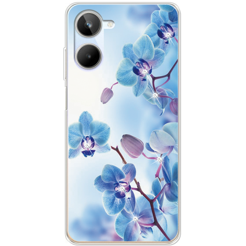 Чехол со стразами Realme 10 4G Orchids