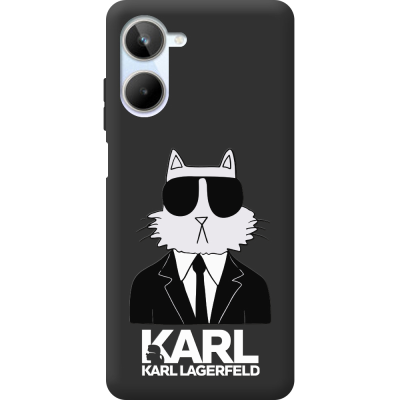 Черный чехол BoxFace Realme 10 4G Cat in Black