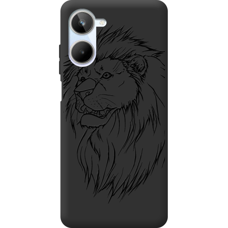 Черный чехол BoxFace Realme 10 4G Lion