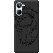 Черный чехол BoxFace Realme 10 4G Lion