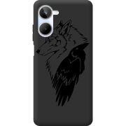 Черный чехол BoxFace Realme 10 4G Wolf and Raven