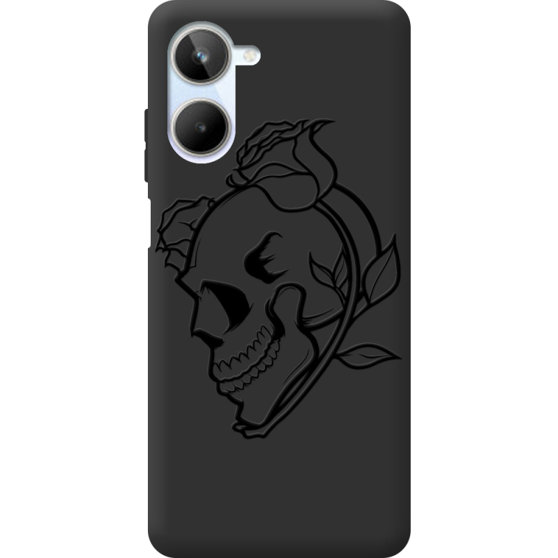 Черный чехол BoxFace Realme 10 4G Skull and Roses