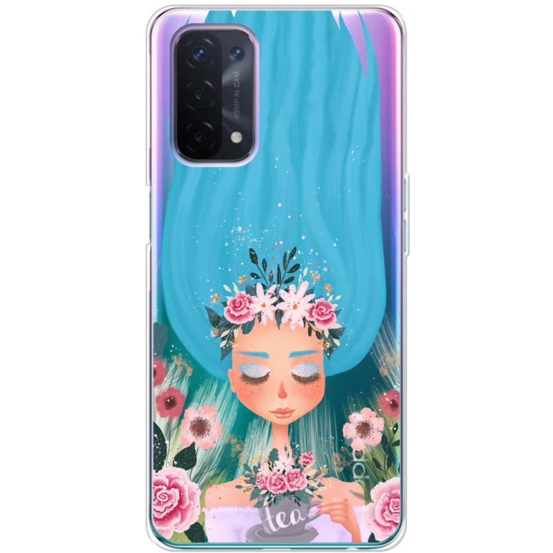 Прозрачный чехол BoxFace OPPO A54 5G Blue Hair