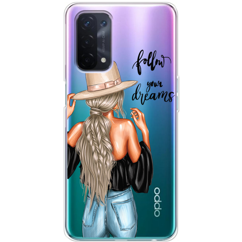 Прозрачный чехол BoxFace OPPO A54 5G Follow Your Dreams