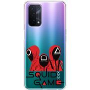 Прозрачный чехол BoxFace OPPO A54 5G siquid game люди в красном