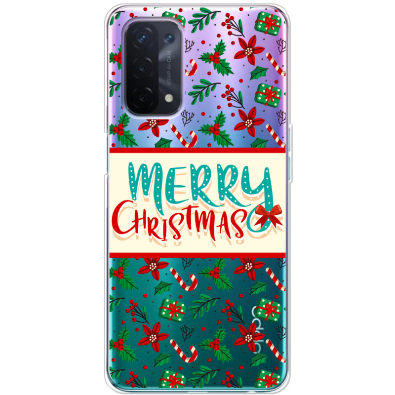 Прозрачный чехол BoxFace OPPO A54 5G Vintage Christmas Pattern