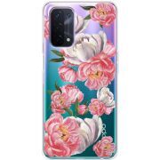 Прозрачный чехол BoxFace OPPO A54 5G Peony Watercolor Style