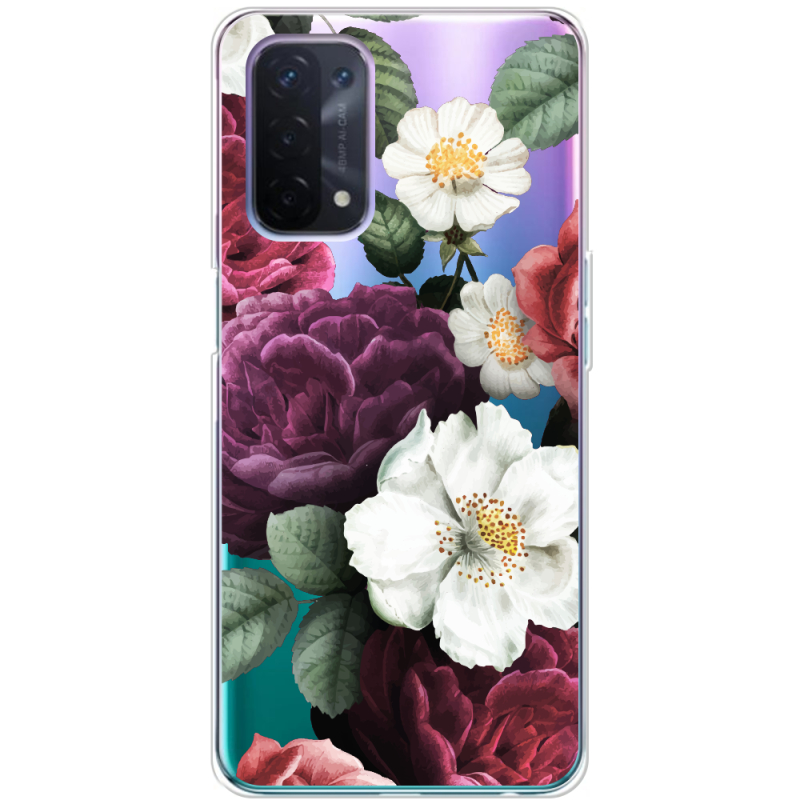 Прозрачный чехол BoxFace OPPO A54 5G Floral Dark Dreams