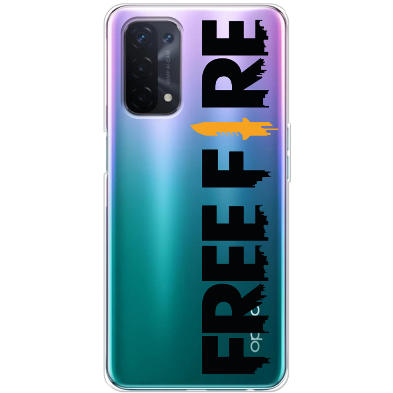 Прозрачный чехол BoxFace OPPO A54 5G Free Fire Black Logo