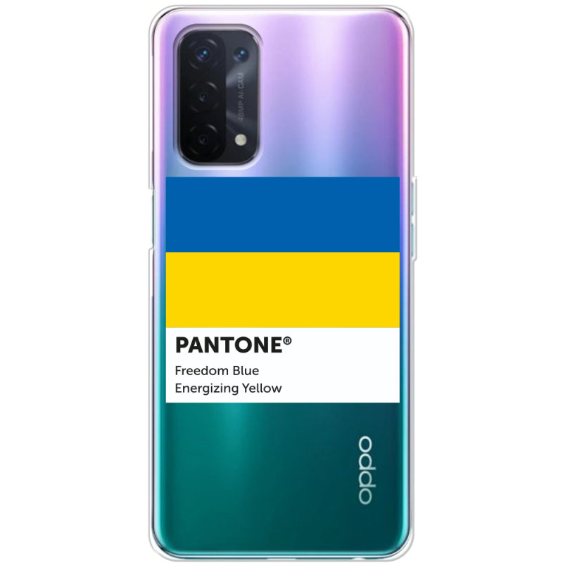 Прозрачный чехол BoxFace OPPO A54 5G Pantone вільний синій