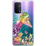 Прозрачный чехол BoxFace OPPO A54 5G Colorful Giraffe