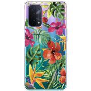 Прозрачный чехол BoxFace OPPO A54 5G Tropical Flowers