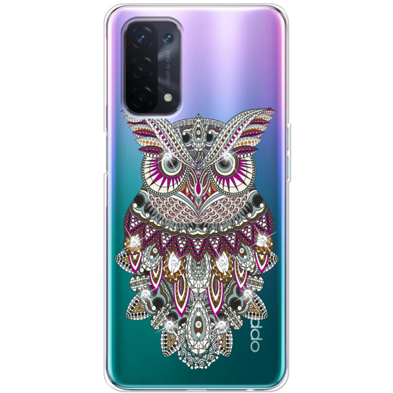 Чехол со стразами OPPO A54 5G Owl