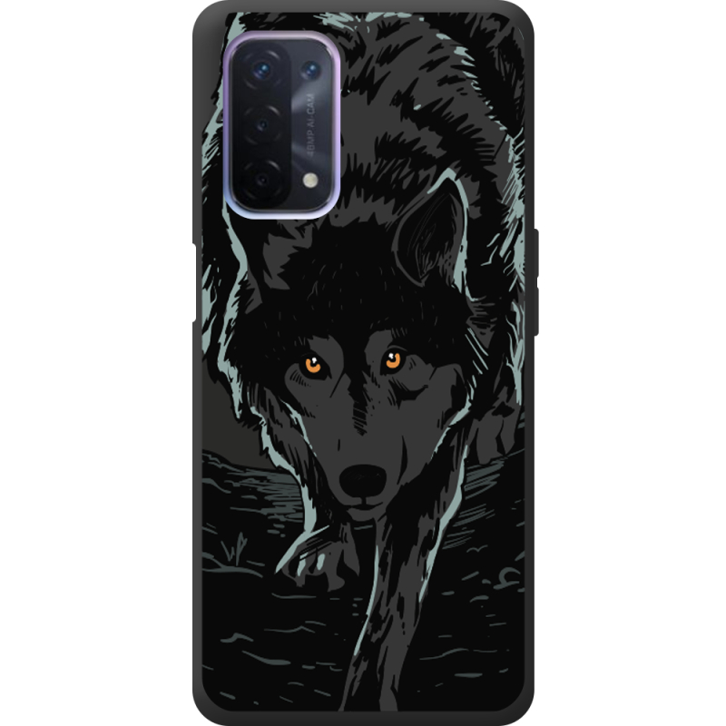 Черный чехол BoxFace OPPO A54 5G Wolf