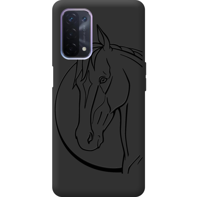 Черный чехол BoxFace OPPO A54 5G Horse