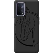 Черный чехол BoxFace OPPO A54 5G Horse