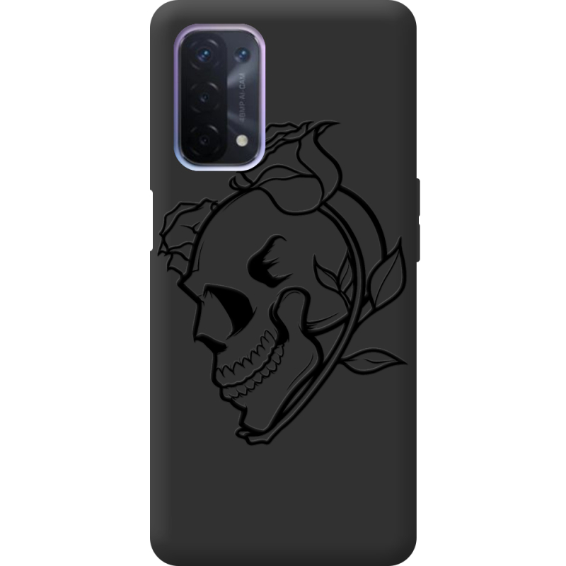 Черный чехол BoxFace OPPO A54 5G Skull and Roses