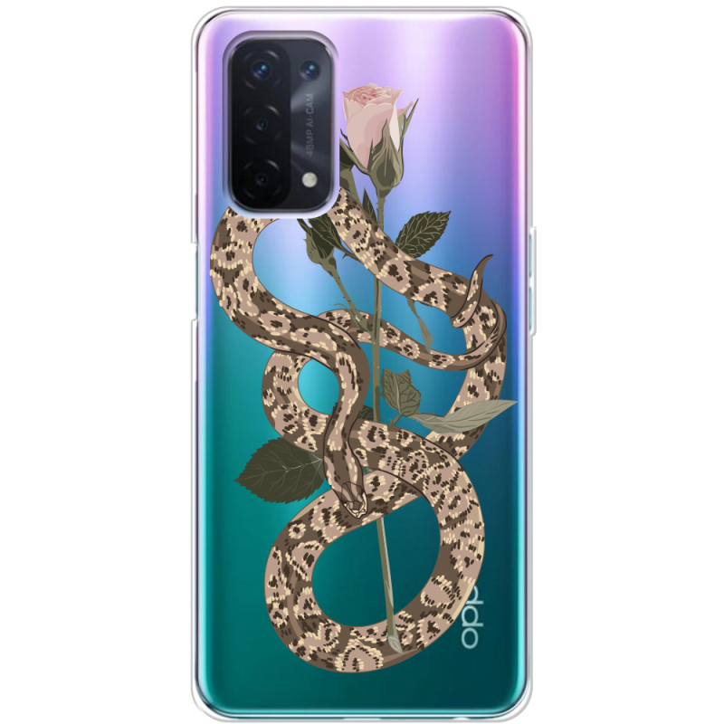 Прозрачный чехол BoxFace OPPO A74 5G Glamor Snake